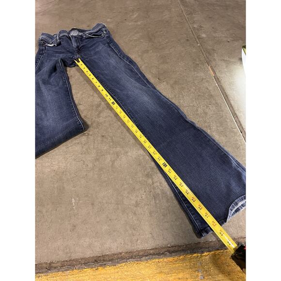 Mother Jeans Womens 28 Long Blue Flare Cruiser Dark Wash Partners Under Cover - Picture 12 of 16